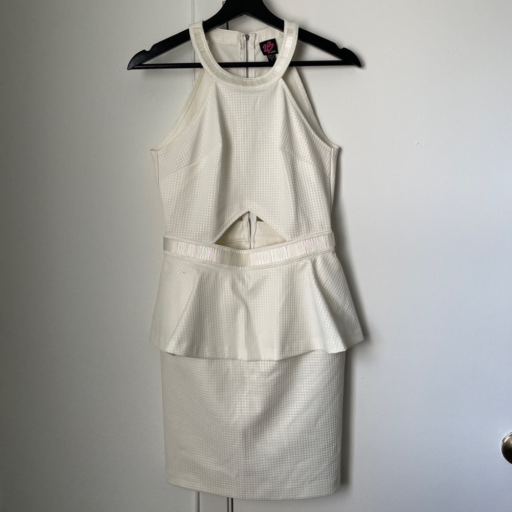 Brand new 2B Bebe white cocktail dress